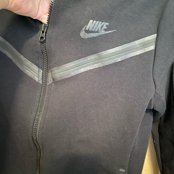 Nike Boys Tech Sportswear Full Zip Hooded Black Jacket L - Picture 6 of 13